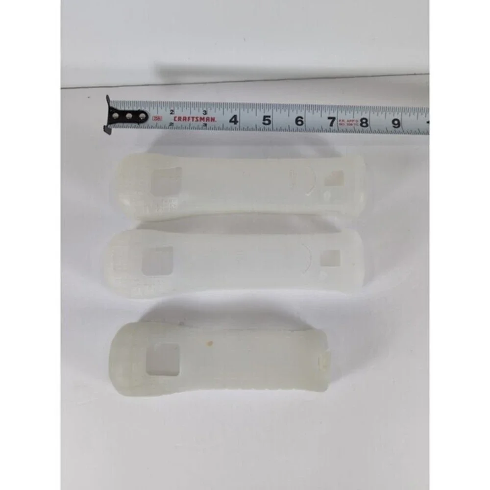 Nintendo OEM‎ Clear Wii Lot 3 Controller Remote Silicone Rubber Grip Skin Cover